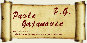 Pavle Gajanović vizit kartica